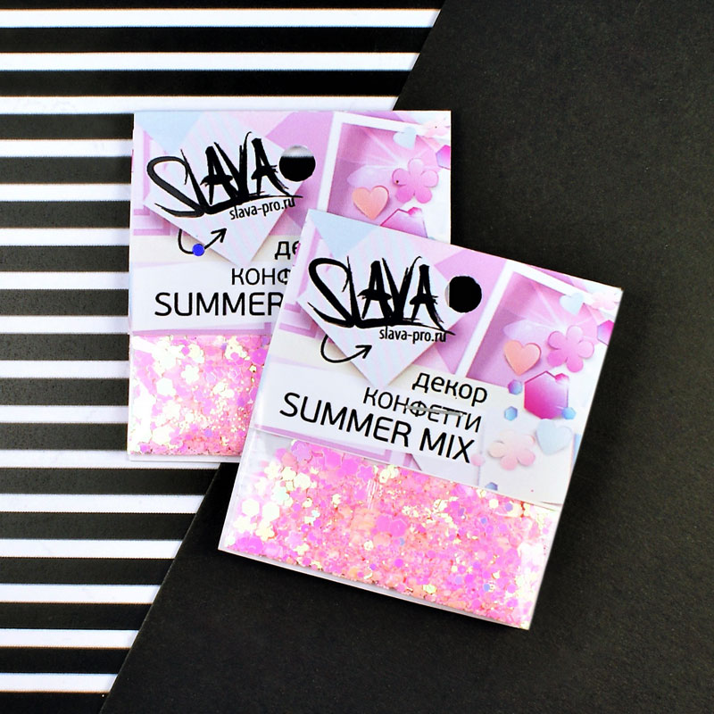 SLAVA  конфетти SUMMER MIX 01 Розовый