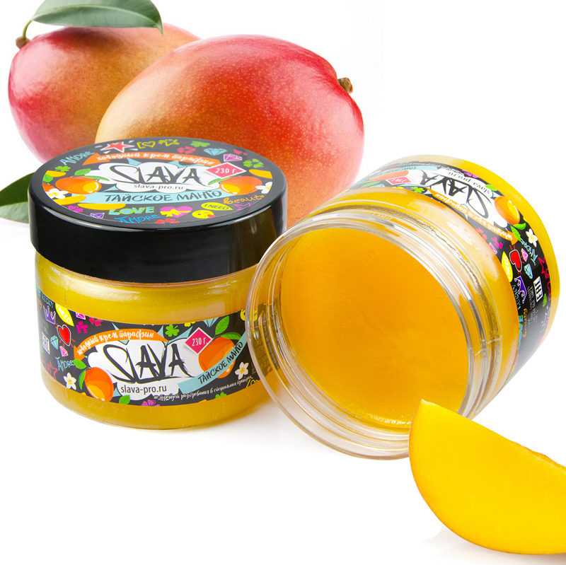 SLAVA  Холодный крем парафин "Тайское манго"230 гр 