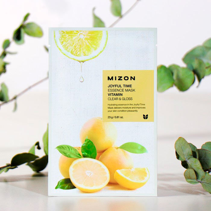 MIZON Тканевая маска для лица с витамином С Joyful Time Essence Mask Vitamin C