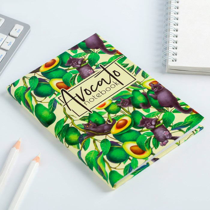 Блокнот А6 в твердой обложке "Avocato notebook", 40 листов