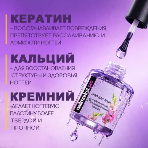 Основа для лака витаминная 8 мл. SOS-REPAIR-BASE фото 2