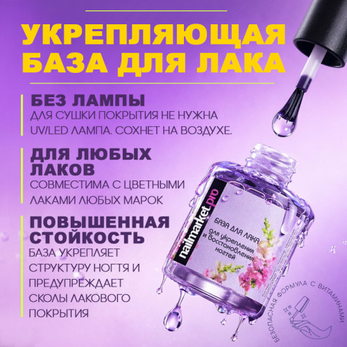 Основа для лака витаминная 8 мл. SOS-REPAIR-BASE
