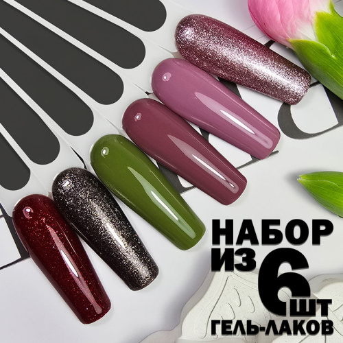 Набор гель-лаков 6 шт. PROVANCE-KIT6