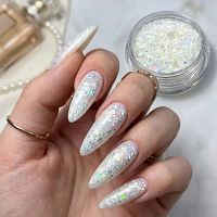Блестки белые в баночке 3 г. GLITTER-BRILLIANT