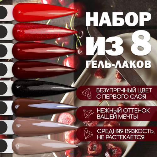 Набор гель-лаков 8 шт. DESSERT-KIT8