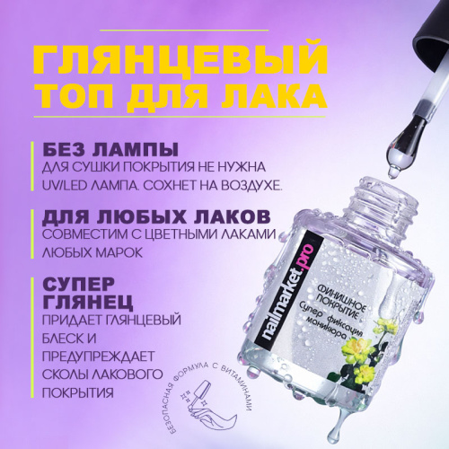 Топ суперглянец для лака 8 мл. SOS-REPAIR-TOP